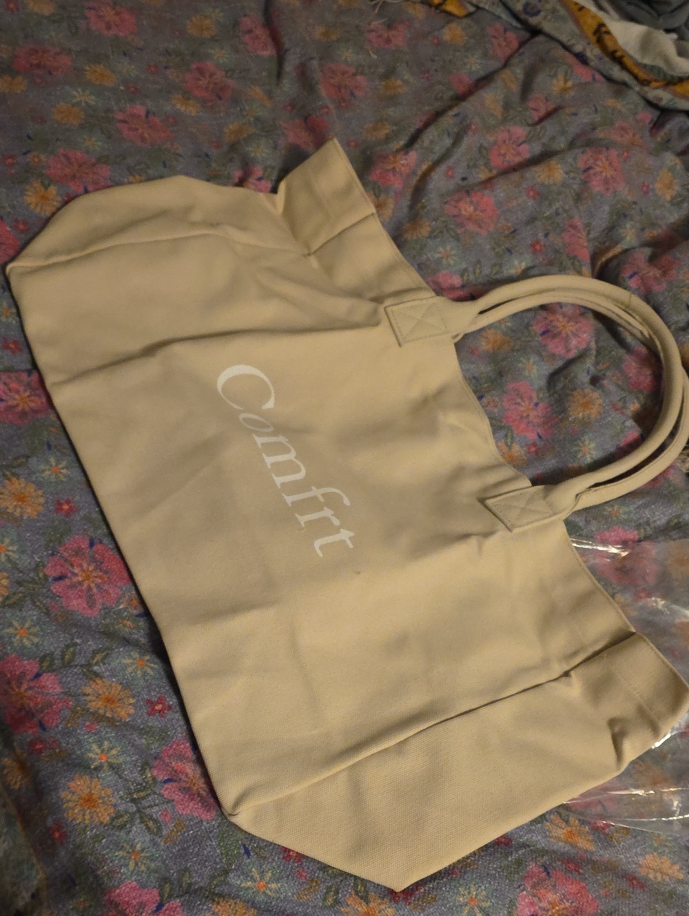 Comfort Beige Tote Bag with Double Handles